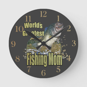 Horloge Ronde Maman de pêche
