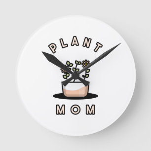 Horloge Ronde Maman des plantes