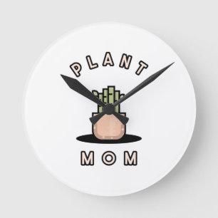 Horloge Ronde Maman des plantes