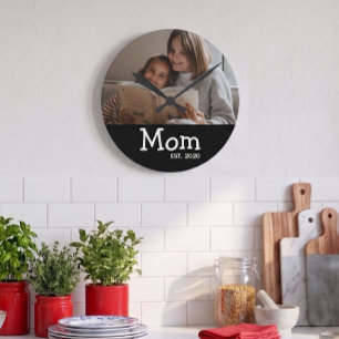 Horloge Ronde Maman établie Police de caractères fantaisiste bla