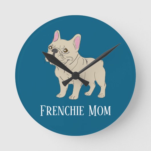Horloge Ronde Maman Frenchie (Recto)