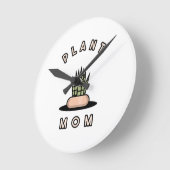 Horloge Ronde Maman plante (Angle)