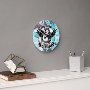 Horloge Ronde Manchot Aviateur