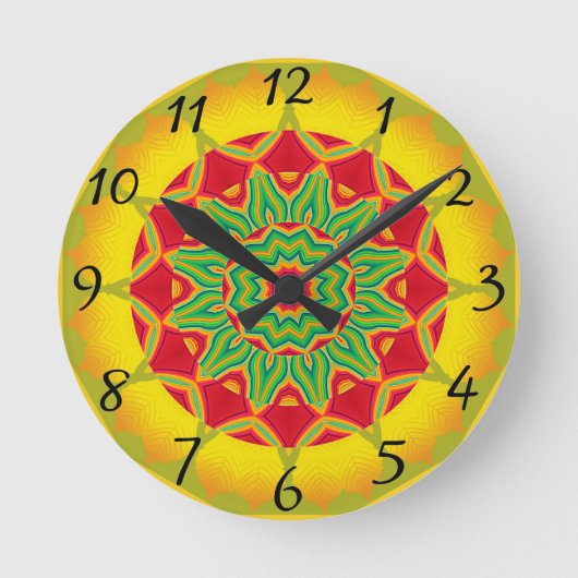 Horloge Ronde Mandala Clock (Recto)