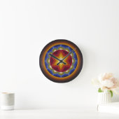 Horloge Ronde Mandala Clock (Maison)