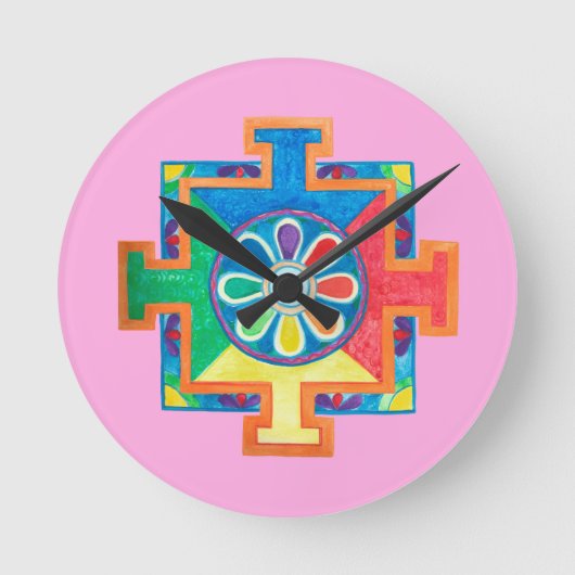 Horloge Ronde Mandala de création (Recto)