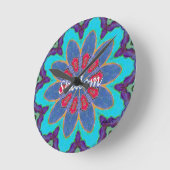 Horloge Ronde Mandala de Shalom d'horloge murale (Angle)