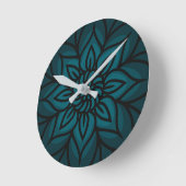 Horloge Ronde Mandala Design Wall Clock (Angle)