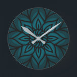 Horloge Ronde Mandala Design Wall Clock<br><div class="desc">Mandala Design wall clock</div>