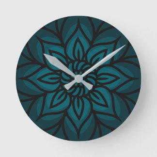Horloge Ronde Mandala Design Wall Clock