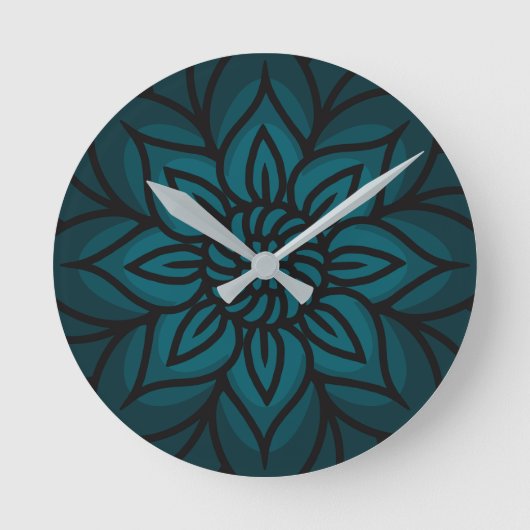 Horloge Ronde Mandala Design Wall Clock (Recto)
