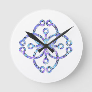 Horloge Ronde Mandala Floral