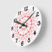 Horloge Ronde Mandala simple (Angle)
