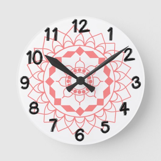Horloge Ronde Mandala simple (Recto)