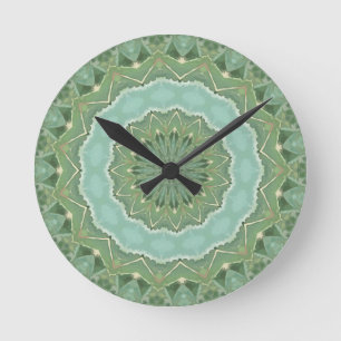 Horloge Ronde Mandala Succulent