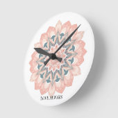 Horloge Ronde Mandala Wall Clock - Art Arabesque (Angle)