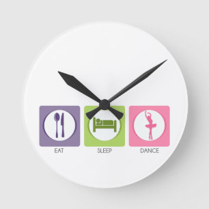 Horloge Ronde Manger Dormir Danser!