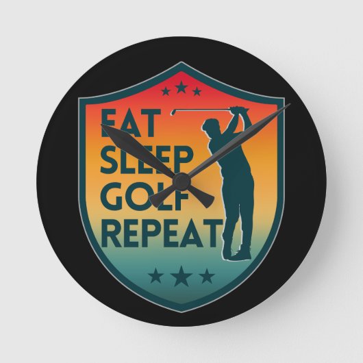 HORLOGE RONDE MANGER DORMIR GOLF RÉPÉTER (Recto)