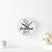 Horloge Ronde Mangez le sommeil Restez à la maison Répéter (Maison)