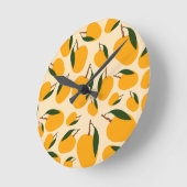 Horloge Ronde Mango Fruit Motif Décor cuisine (Angle)