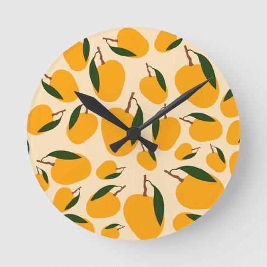 Horloge Ronde Mango Fruit Motif Décor cuisine (Recto)