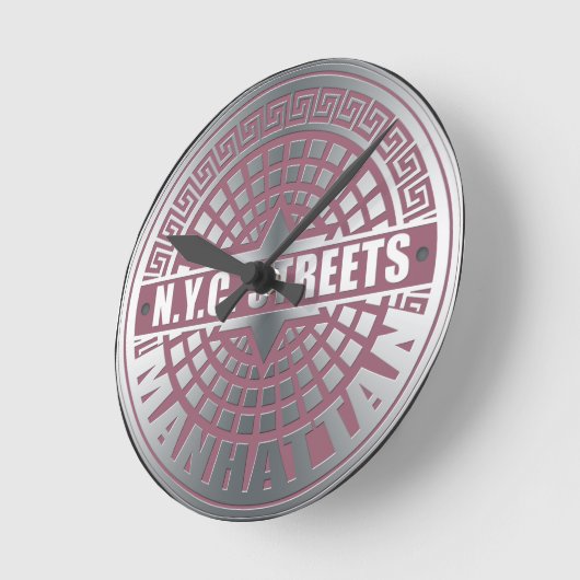 Horloge Ronde Manhole Covers Manhattan (Angle)