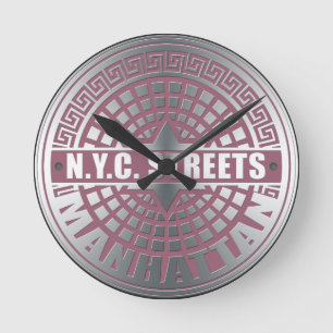 Horloge Ronde Manhole Covers Manhattan
