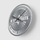 Horloge Ronde Manhole Staten Island Grey (Angle)