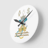 Horloge Ronde Manifesting Wealth Monkey zen art  (Angle)