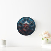 Horloge Ronde Manipulated Mandelbrot with Starburst Center  (Maison)