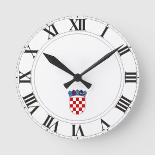 Horloge Ronde Manteau de la Croatie des bras