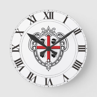 Horloge Ronde Manteau de la Sardaigne (Italie) des bras