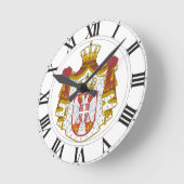 Horloge Ronde Manteau de la Serbie des bras (Angle)