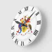 Horloge Ronde Manteau des Barbade des bras (Angle)