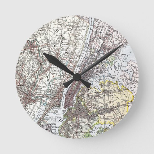 Horloge Ronde Map : New York Area, 1906 (Recto)