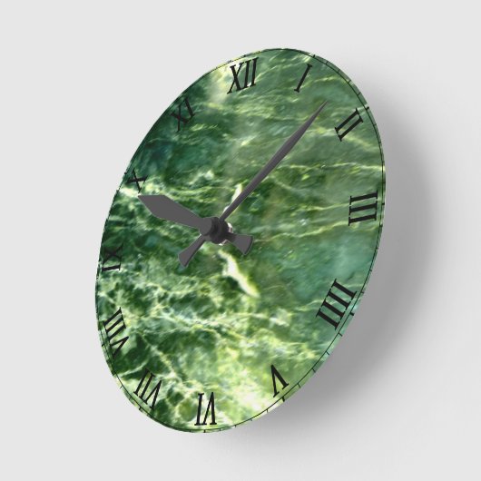 Horloge Ronde Marbre Alpi Vert (Angle)