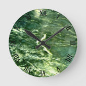 Horloge Ronde Marbre Alpi Vert (Recto)