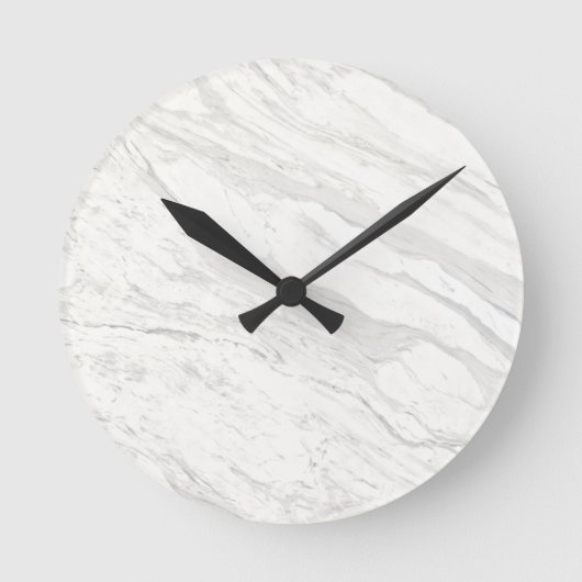 Horloge Ronde Marbre blanc (Recto)