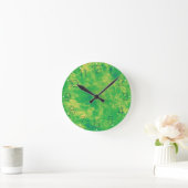 Horloge Ronde Marbre de citron vert avec chiffres (Maison)