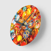 Horloge Ronde Marbre de verre (Angle)