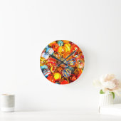 Horloge Ronde Marbre de verre (Maison)