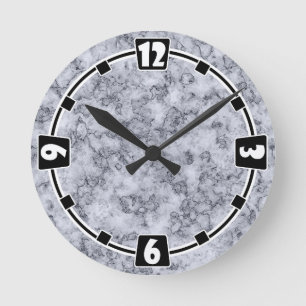 Horloge Ronde Marbre gris bleu