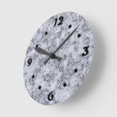 Horloge Ronde Marbre gris bleu (Angle)