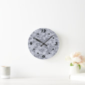 Horloge Ronde Marbre gris bleu (Maison)