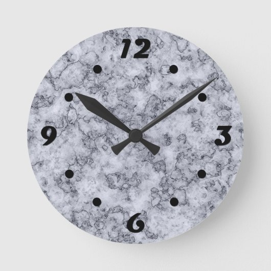 Horloge Ronde Marbre gris bleu (Recto)