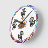 Horloge Ronde Marcel, civette mime (Angle)