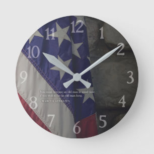 Horloge Ronde Marcus Aurelius Life Citation stoïque Être un homm