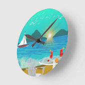 Horloge Ronde Margaritaville (Angle)