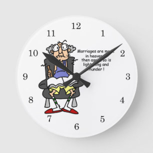 Horloge Ronde Mariage, Éclair, Humour tonnerre