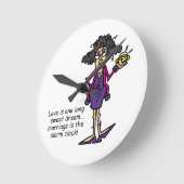 Horloge Ronde Mariage Rude Éveil (Angle)